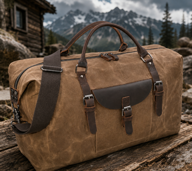 Waxed Canvas Duffle Bag
